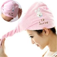 Latest Microfiber Dry Hair Towel Cute Women And Child After Shower Hair Drying Hat Absorption Turban Towels Bathing Random Color