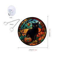 Halloween Pumpkin Sign Halloween Pumpkin Hanging Sign Spooky Witch Bat Halloween Party Decorations Acrylic Scary Ghost Charm