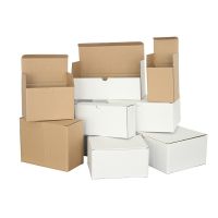 15Pc Thick Carton Box Kraft Paper Express Gift Packaging Box White Brown Cardboard Shipping Box Blank Kraft Paper Corrugated Box