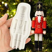 Christmas Nutcracker Soldier Silicone Mould Fondant Cake Biscuits Mold For Xmas Party Baking Cake Decor New Year Cupcake Topper Bread Cake  Cookie Acc