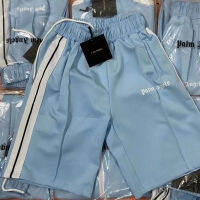 【พร้อมส่ง】New Light Blue Side White Stripes Casual Sports Shorts