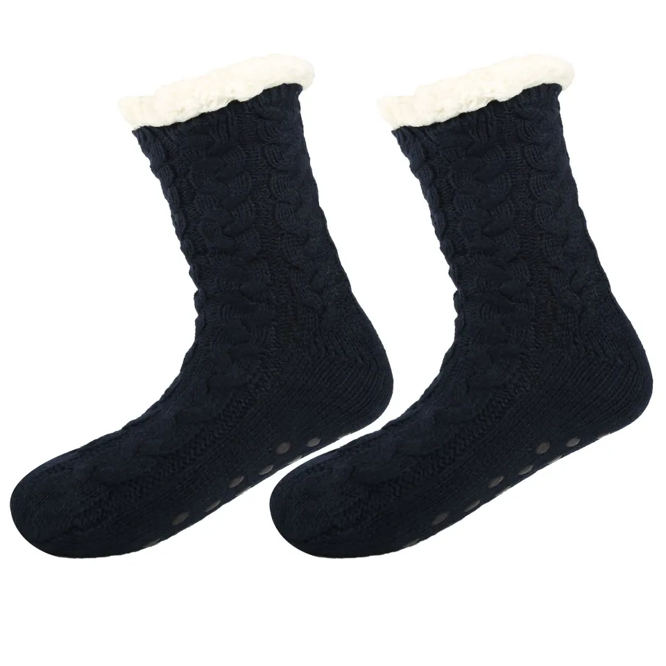 AllOfMe Plush and Thickened Floor Socks for Autumn and Winter Adult Sleep  Socks Indoor Home Anti-Skid Socks Children's Warm Middle Tube Socks