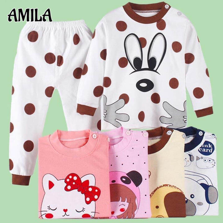 amila-ราคาดีที่สุด-พร้อมส่ง-เสื้อหนาว-ชุดกันหนาวเด็ก-เซ็ทเสื้อกันหนาวเด็ก-ชุดแขนยาวเด็ก-ชุดนอน-ผ้าคอตตอน-เสื้อแขนยาว