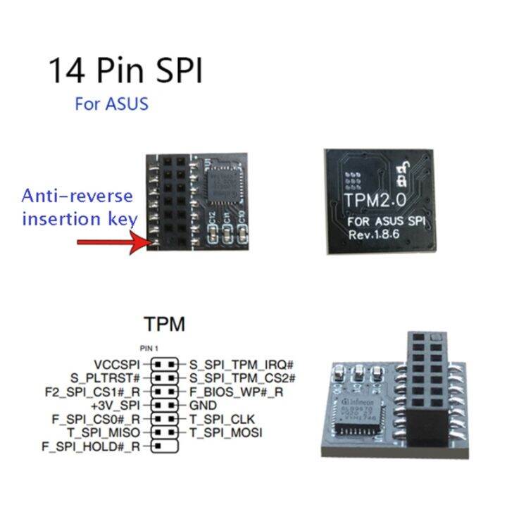 tpm-2-0-encryption-security-module-remote-card-14-pin-spi-tpm2-0-security-module-for-asus-motherboard