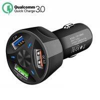 3-Port Usb Car Fast Charger Dc 12-24V Multi-Port 1.1a/2a/2.1a จอแสดงผลแสงแท่นชาร์จ