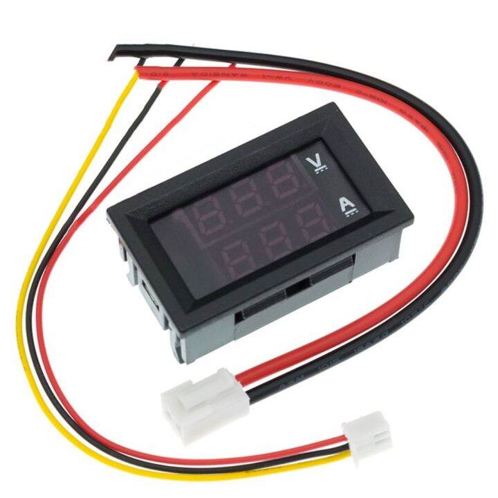 BASLILEY Red Blue LED DC 100V 10A Battery Indicator Battery Testers