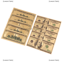 [Lowest Sale] 10pcs US $100 Dollar GOLD Foil USD กระดาษเงิน banknotes หัตถกรรม