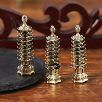 2pcs Mini Pagoda Bonsai Decoration Handicraft Micro Landscape Garden Decor