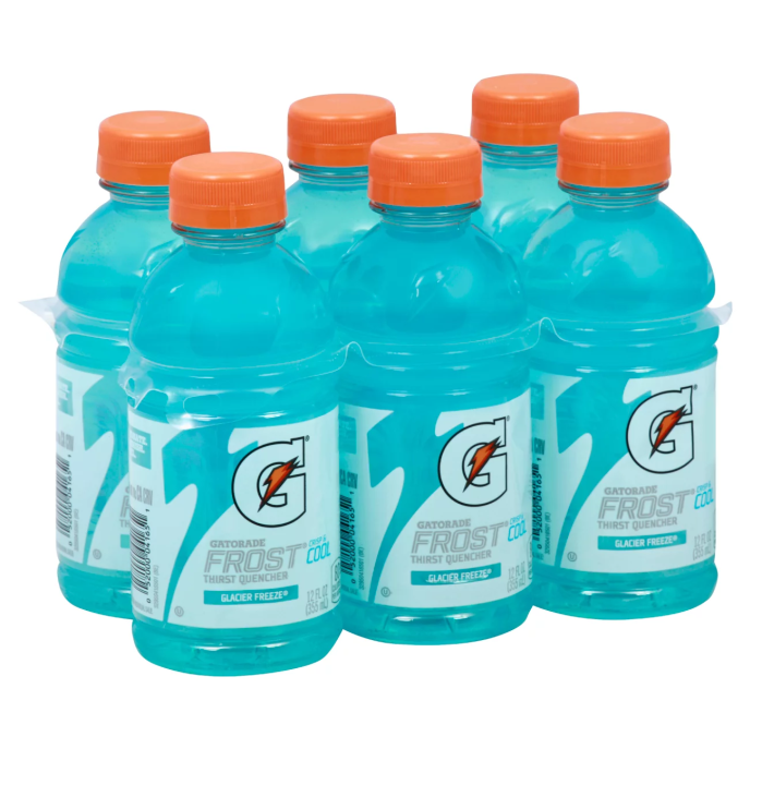 Gatorade Frost Thirst Quencher Sports Drink, Glacier Freeze, 12 oz x 6 ...