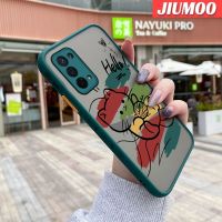 เคส JIUMOO สำหรับ OPPO A54 5G A74 5G A54 4G เคสลายการ์ตูนแมวแบบเรียบง่ายเปลือกแข็งกันแรงกระแทกฝ้าบางขอบซิลิโคนนิ่มเคสป้องกันเลนส์กล้องแฟชั่นคลุมทั้งหมดเคสมือถือ