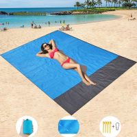 2x1.4m Foldable Camping Floor Mat Waterproof Pocket Beach Blanket Folding Camping Mat Mattress For Outdoor Camping Picnic Mats Sleeping Pads