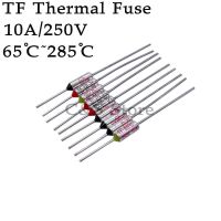 100pcs TF Thermal Fuse RY 10A 250V Temperature Control Thermostat Switch 120 121 142 155 165 172 216 220 240 280 C Degre Electrical Circuitry Parts