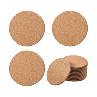 1Set Wooden Thick 4 Inch Wooden Thick Drink Coasters Set for Plants Bar Glass Cup Table