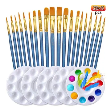 5pcs Rubber Silicon Tip Paint Brushes for Watercolor Oil Painting