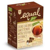 Equal Stevia 0 Calorie Sweetener อิควล สตีลเวีย สารให้ความหวานแทนน้ำตาล 1g. x 40sachets