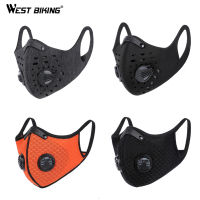 WEST BIKING หน้ากากกีฬาพร้อมกรองคาร์บอน,หน้ากากกันฝุ่น PM2.5ป้องกันมลพิษจากการวิ่งหน้ากากขี่จักรยานบนถนน MTB