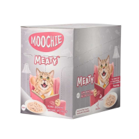 Moochie Meaty มูชี่ อาหารเปียกสำหรับแมวแก่อายุ 7+ ปี รสทูน่าโบนิโตะ เจลลี่  70 g.