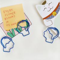 Cute Metal Man Avatar Bookmark Paper Clip School Office Supply Material Gift Stationery 10PCS