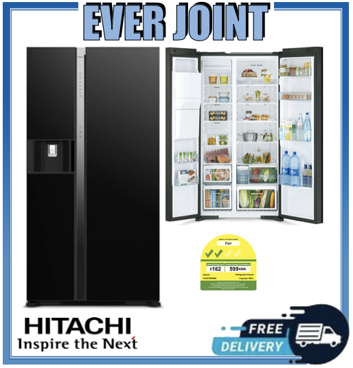 Hitachi RSX700PMS0 [569L] SidebySide Inverter Refrigerator Free