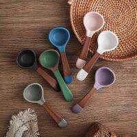 2 Sets Of Creative New Solid Color Ceramic Texture Thick Tableware Spoon Serving Utensils