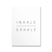 Inhale Exhale Quotes Posters and Prints Minimalist Wall Art Canvas Painting Decorative Picture Nordic Home Decoration No Frame