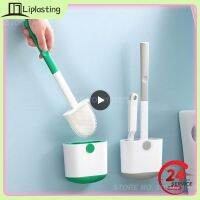 1 6PCS Cleaning Brush Efficient Cleaning Save Space Wall Mounted Toilet Brush Toilet Brush Set Flexible Silicone Head