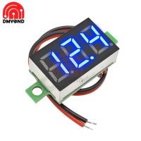 DC 12V 0.36 Inci 2 Kawat Merah Biru Putih Hijau Mini Digital LED Display Panel Voltmeter Meter Tegangan 3-Digit Penyesuaian Voltmeter