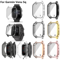 【คุณภาพสูง】เคส TPU กรณี แบบบางสำหรับ Garmin Venu Sq ตัวป้องกันหน้าจอที่ทนต่อการขีดข่วนอย่างนุ่มนวล เปลือกใสและเปลือกป้องกันชุบ