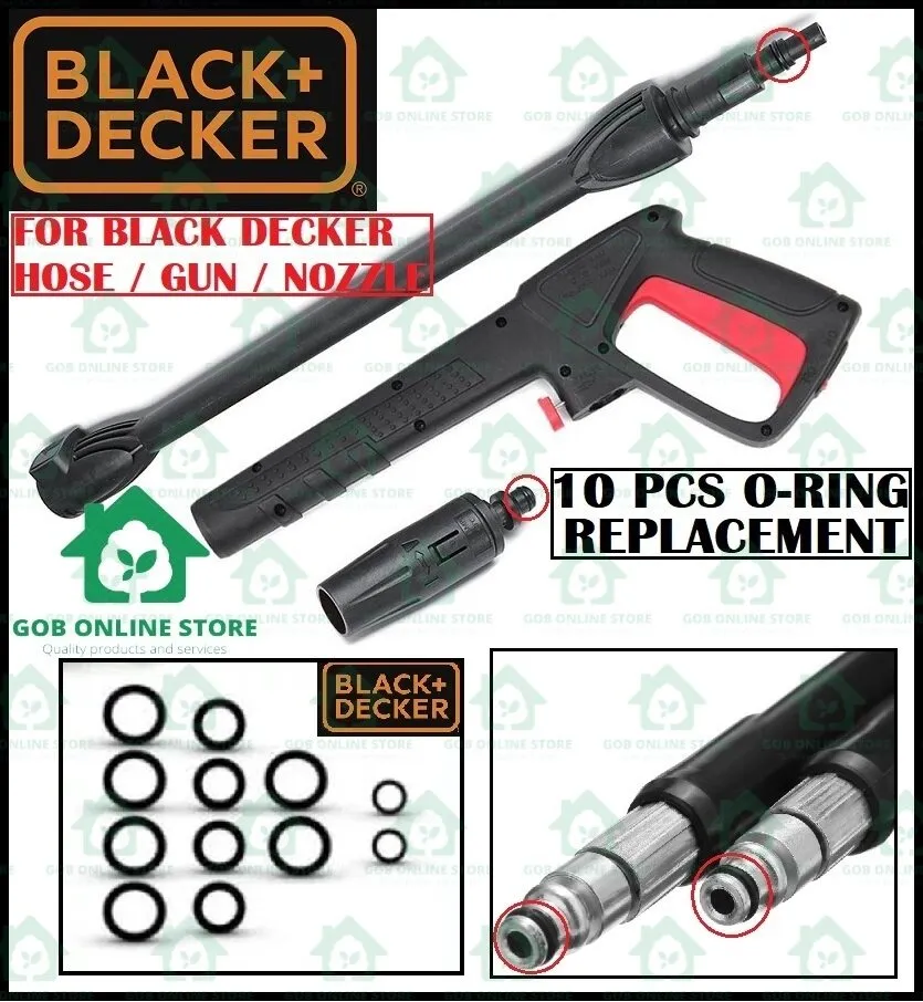 Black & Decker Pressure Washer Hose to Gun Quick Detach O Ring Seals –  Spared Parts UK