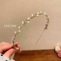 【Ready Stock】  C36 Pearl Diamond Opal Flower Headband Summer Small Fresh Temperament Hairpin High-End Sense Light Luxury Hair Accessories Wholesale WomenTH