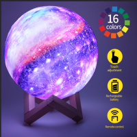 3D Printing Moon Lamp LED Colorful Change Touch Home Decor Creative Gift Usb Night Light Galaxy Lamp Kids Birthday Gift