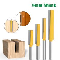 1PC 8MM Shank Milling Cutter ไม้แกะสลักส่วนขยายมีดตัดแต่งตรงยาว CNC Router Bit Set สําหรับการตัดขอบไม้