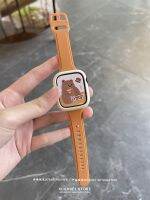 ○☌Xuanbei สาย Watch7แอปเปิ้ลเหมาะสำหรับ,S8ใหม่สีทึบสร้างสรรค์ Iwatch 6 Se2/3/4/5สายซิลิโคนนุ่มและสาวน่ารักฤดูร้อนระบายอากาศได้41/45Mm