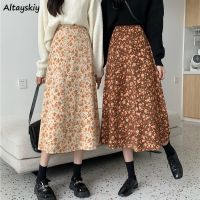 Skirts Women Elegant Print Daily Casual Fashion Sweet Girls All-match Korean Popular Friends College Harajuku Teens Chic Faldas