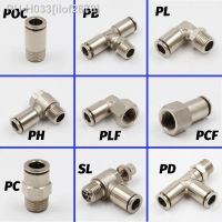 Pneumatic Connectors BSPT M5 1/8 1/4 3/8 1/2 Male Nickel Plated Brass Push In Quick Connector Release Air Fitting Plumbing