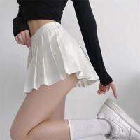 【CC】▧  Pleated Skirt Shorts Waist Skirts Fashon Woman Short A-line Ladies