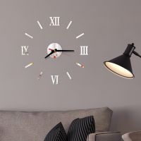 Acrylic Wall Clock Black DIY Gold Mirror Clock Mirror Wall Clock Silver