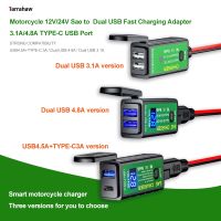 【Aishang electronic】「Aishang electronic」รถจักรยานยนต์12โวลต์ Sae เพื่อ USBCharging อะแดปเตอร์สำหรับ Phone3.1A/4.8A TYPE-C USB PortCharger โวลต์มิเตอร์สำหรับ Moto