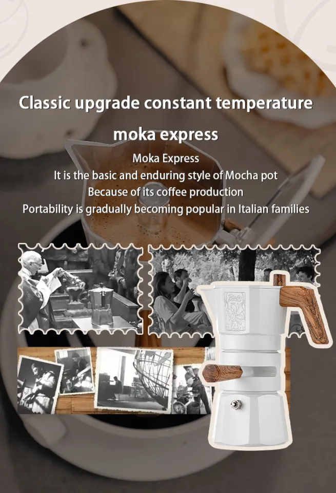 100ml 2 People Moka Pot Constant Temperature Double Valve Coffee