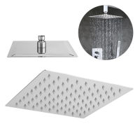 Rain Shower Head 8 Inches Stainless Steel Square Shower Head Rainfall Shower Head Bathroom Top Sprayer