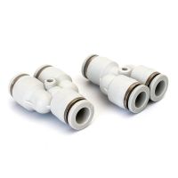 Y Type Pneumatic Fittings Plastic Connector PU 4mm 6mm 8mm 10mm for Air Water Hose Tube Push In Straight Gas Quick Connection Pipe Fittings Accessorie