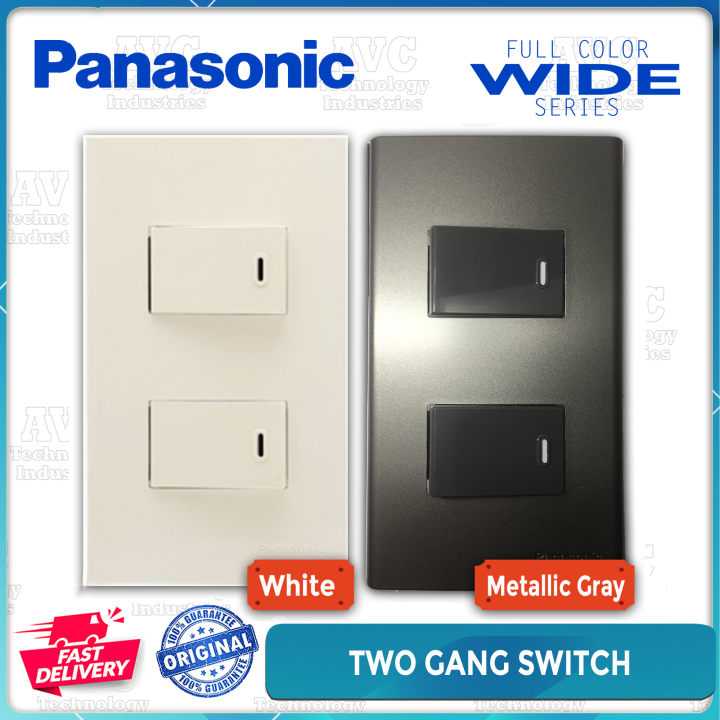 Panasonic Wide Series One Way Two Gang Switch WEG5001K5 (White