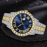 Men Luxury Brand Full Diamond Mens Watch AAA CZ Quartz Mens Watch Waterproof Hip Hop Mens Clock Surprise Gift for Men