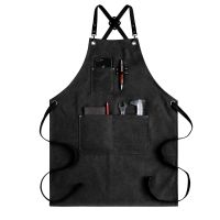 High Quality Canvas Apron Multifunctional Pocket Apron Barber Woodworking Work Clothes Custom Logo Aprons