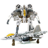 HZX G1การเปลี่ยนแปลงรูปการกระทำของเล่น Starscream รุ่น18เซนติเมตร ABS ที่สามารถเคลื่อนย้ายข้อต่อรูปปั้นเสียรูปรถหุ่นยนต์ไม่มีกล่อง