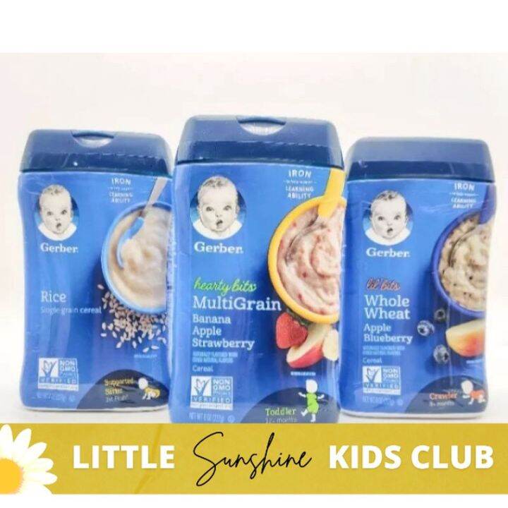 Fast shipping Gerbers, Hearty Bits MultiGrain Baby Cereal DHA Probiotic
