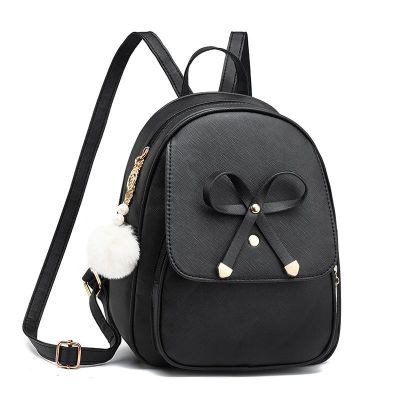 Backpack han edition of the new institute wind female bag 2021 new sweet bowknot temperament medium small backpack tide
