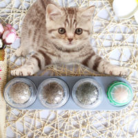 4 in 1 Cats Catnip Sugar Balls Edible Toys Self-Adhesive Kitten Chew Toys Teeth Cleaning Dental Cat Lick Wall Treats Supplies Toys