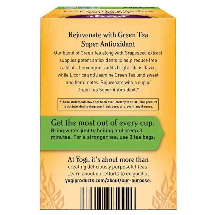 yogi-tea-green-tea-super-antioxidant-16-tea-bags-ชาสมุนไพร-ชาเขียว-ชาโยคี-ชาเพื่อสุขภาพ