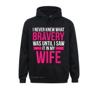 Camisas Wife Bravery Survivor Breast Cancer Awareness Shirt For Men Prevalent Father Day Long Sleeve Camisas Sweater Hoods Size Xxs-4Xl